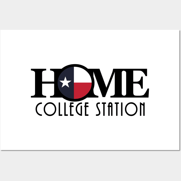 HOME college Station Texas Wall Art by HometownTexas